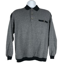 Safe Harbor Sportswear Men&#39;s Long Sleeved Polo Shirt Size M Black - £18.48 GBP