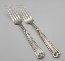 National Silver Co Silverplate Florence Pattern Dinner Fork - Set of 2 - £11.56 GBP