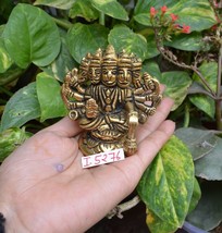 Hanuman Statue Brass Panchmukhi Hanuman Ram bhakt Hanuman Sculpture~I-5276 - £70.39 GBP