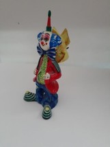Vintage Hobo Clown Figurine 6-1/2&quot; Mexican Folk Art Colorful Paper Mache  - £22.75 GBP
