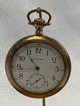 1907 Antique Gold Filled Waltham Pocket Watch #16296148 Model 1894 12S 7J - $99.95