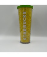 2016 Starbucks Acrylic Pineapple Cold-Cup 24 oz Tumbler Yellow Green - £11.41 GBP