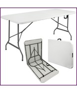 6ft Heavy Duty Folding Trestle Table Camping Picnic BBQ Party Garden Out... - €51,37 EUR