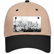 New York Statue of Liberty State Novelty Khaki Mesh License Plate Hat - £22.79 GBP