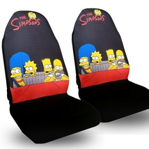 Simpsons Family Front Car Seat Cover 2pc Set Homer Bart Lisa Auto Accessories - £28.48 GBP