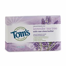 Tom&#39;s of Maine Natural Beauty Bar Soap with Raw Shea Butter, Lavender Tea Tre... - £9.33 GBP