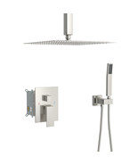 Square Ceiling Shower Head: 10&quot; Brushed Nickel - $172.99