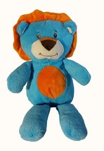 2015 Sweet Sprouts Lion Animal Adventure Plush Toy Blue and Orange Retired - $15.79