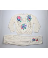 Deadstock Vintage 90s Streetwear Womens XL 2 Piece Flower Sweatpants Sui... - £110.40 GBP