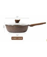 CAROTE 4.5 Qt Saute Pan w/Lid ~ Nonstick ~ TERRA BROWN Granite ~ ALL Sto... - $1,096.69 MXN