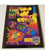 Vintage Lisa Frank Skateboarding Ramp Rat Large Jumbo Sticker - £23.59 GBP