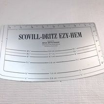 Vintage Scovill DRITZ Easy EZY-HEM Metal GAUGE Metal Ruler Edna Bryte Bi... - $109.86 MXN