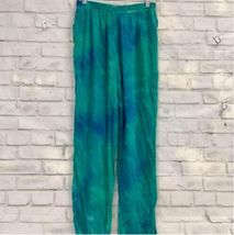 Vtg Two Potato Laguna Beach Women Green Blue Tie Dye Pull-on Pants Sz S USA image 5