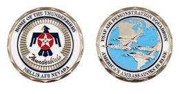 nellis air force base home of the thunderbirds 1.75&quot; challenge coin - £27.72 GBP