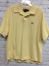 Chaps Ralph Lauren Logo Mens Yellow Short Sleeve Pullover Polo Shirt L - £7.79 GBP