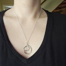 Vintage Silver Bohemian Boho Abstract Geometric Necklace - $29.99
