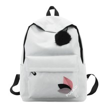 Multi-Pockets Women&#39;s Canvas Backpack Teenager Girls High School Bag Rucksack Fe - £20.62 GBP