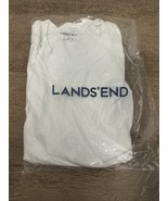 Lands End Sun Shirt SPF Swim Tee Short Sleeve White Size Large - Gray Sides - $264.54 MXN