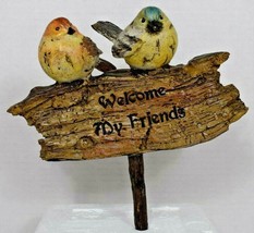 TII Collections - "Welcome My Friends" Resin Birds on Sign w/Stake (Outdoor) - £8.86 GBP