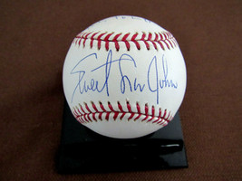 Sweet Lou Johnson &quot; Kc To La &quot; 65 W.S.C. La Dodgers Signed Auto Oml Baseball Mlb - £94.83 GBP