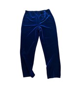 Susan Graver midnight blue velvet look pull on knit pants size M Perfect... - $27.86 CAD