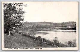 Mount Union PA Juniata River Looking East To Shirleysburg Penna Postcard... - £4.00 GBP