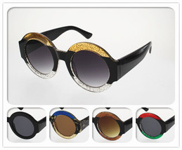 NWT Women Oversized Sunglasses Phyllis Cute Fashion Round Frame Round Lens - £8.00 GBP