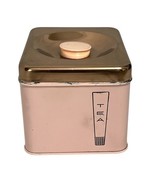 Lincoln BeautyWare Pink Copper Vintage 1950’s Tea Canister 5&quot; x 6&quot; x 4.5&quot; - $19.00