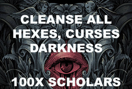 300X 7 SCHOLARS CLEANSE ALL HEXES CURSES & DARKNESS EXTREME MAGICK RING PENDANT image 2