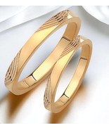 Slim Wedding Bands Set-Matching Rings-Engrave Band Ring-Simple Gold Bands - €380,47 EUR+