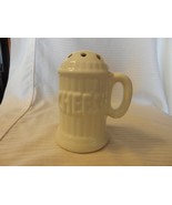 White Ceramic Parmesan Cheese Shaker 6.5&quot; Tall White with Handle - £26.90 GBP