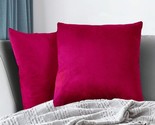 Set of 2 Velvet Throw Pillow Covers Decorative Pillow Cases 18&quot;x18&quot; Rose... - £13.44 GBP