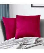 Set of 2 Velvet Throw Pillow Covers Decorative Pillow Cases 18&quot;x18&quot; Rose... - $16.82