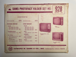 SAMS PHOTOFACT FOLDER SET NO. 928 DECEMBER 1967 MANUAL SCHEMATICS - $4.95