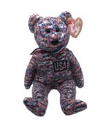 TY Beanie Babie USA Red, White and Blue Bear 8 inches DOB 7/4/2000 - $8.95