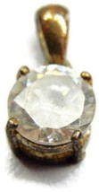 Vintage Charm Cubic Zirconia 925 Sterling Silver Pendant Heavy Patina Charm - £23.45 GBP