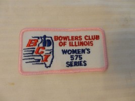 Bowlers Club of Illinois Women&#39;s 575 Series Patch from the 90s Pink Border - £7.83 GBP