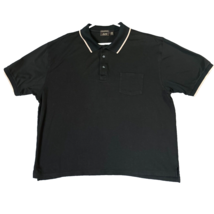 Tasso Elba Golf Polo Adult XL Black Double Mercerized Pima Preppy Casual... - £12.17 GBP