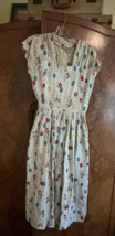 Vintage 50&#39;s novelty print dress Sue Mason Jr by SABA California horses colorful - £35.12 GBP