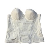 Ambrielle XL/34DD White Lace Bustier Corset With Underwire Support - $534.64 MXN