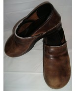 Dansko Professional Clogs 40 Shoes Antique Brown Oiled Leather  - £25.29 GBP