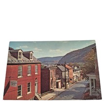 Postcard Looking Down High Street Harpers Ferry West Virginia Chrome Unposted - £6.79 GBP
