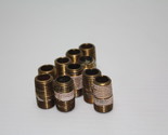 Lot of 10 - 1/4&quot; x Close Brass Pipe Nipple Threaded  Used - $12.86