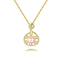 Freshwater Pearl Embed Pendant Necklace Created with Pendant S925 Sterling Silve - $59.90