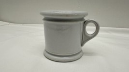 Antique White Ironstone Small 3” Mug Cup Round Ring Scroll Handle - $19.75
