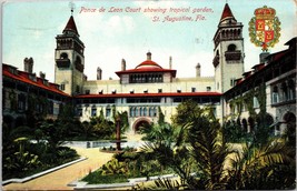 St. Augustine FL Court Ponce De Leon Hotel c1908 Postcard Florida Nostalgia a3 - £17.01 GBP