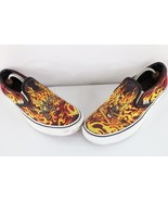 Vintage Vans Mens Mens 11.5 Distressed Skeleton Fire Flames Slip On Shoe... - $1,812.50 MXN