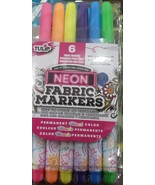 Tulip Fine-Tip Neon Fabric Markers - Assorted Colors - 6 Markers - $402.41 MXN