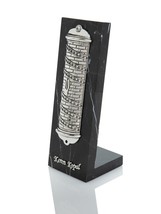 Keren Kopal Hand made silver plate Metal mezuzah Decorated &amp; Austrian Cr... - $52.20