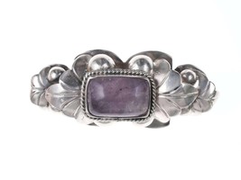 c1940&#39;s Mexican Modernist sterling silver pin with amethyst - $94.05